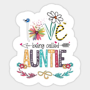 Love Being Called Auntie Happy Mother's Day Sticker